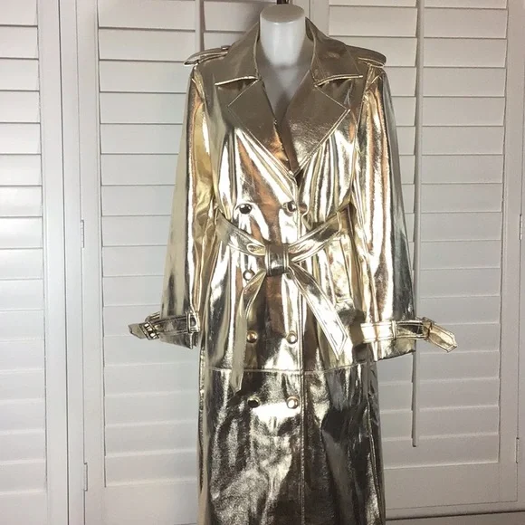 Amylynn gold trench coat - Picture 1 of 6